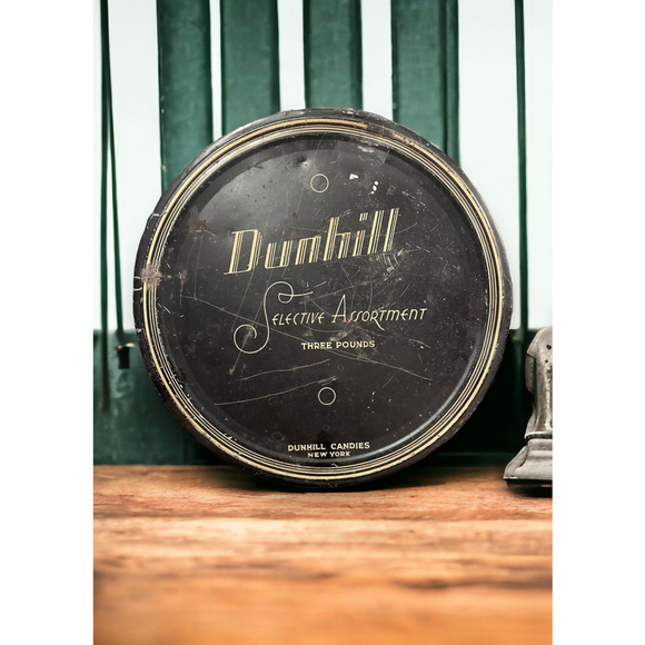 Dunhill Candies New York Large Candy Antique RARE Antique Advertising Tin Decor - Picture 4 of 10
